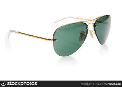 Elegant sunglasses isolated on the white