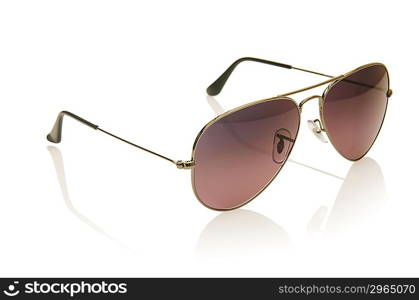 Elegant sunglasses isolated on the white