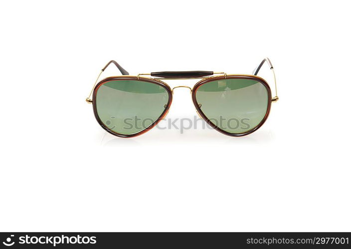 Elegant sunglasses isolated on the white