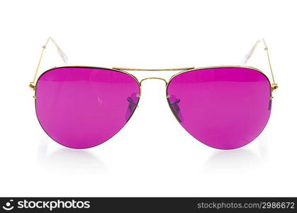 Elegant sunglasses isolated on the white