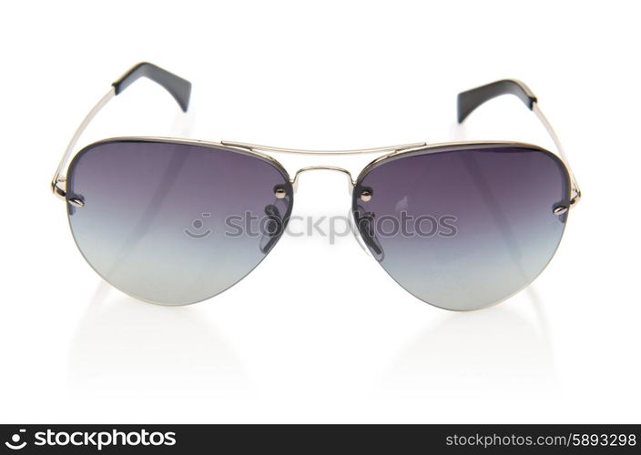 Elegant sunglasses isolated on the white