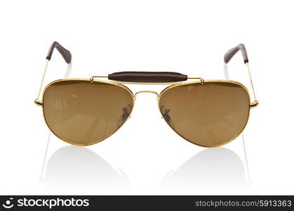 Elegant sunglasses isolated on the white