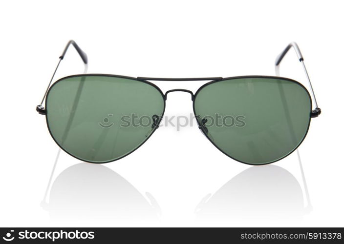 Elegant sunglasses isolated on the white