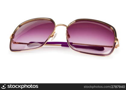 Elegant sunglasses isolated on white