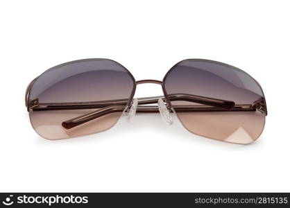 Elegant sunglasses isolated on white