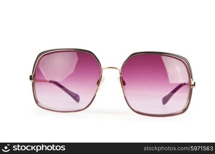 Elegant sunglasses isolated on white