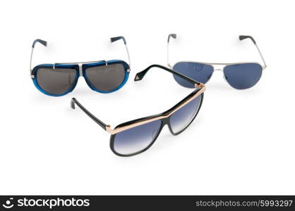 Elegant sunglasses isolated on white