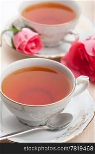elegant tea and roses