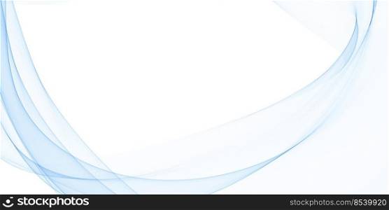 elegant white background with blue wave lines