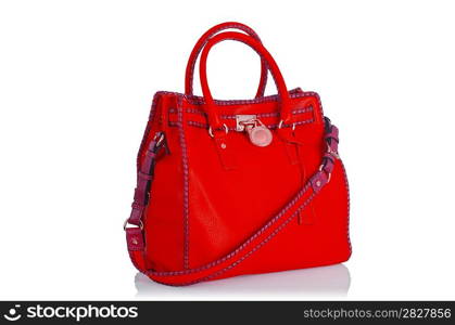 Elegant woman bag isolated on white