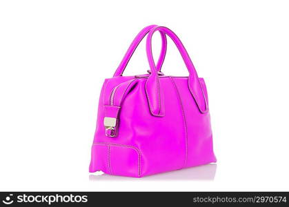 Elegant woman bag isolated on white