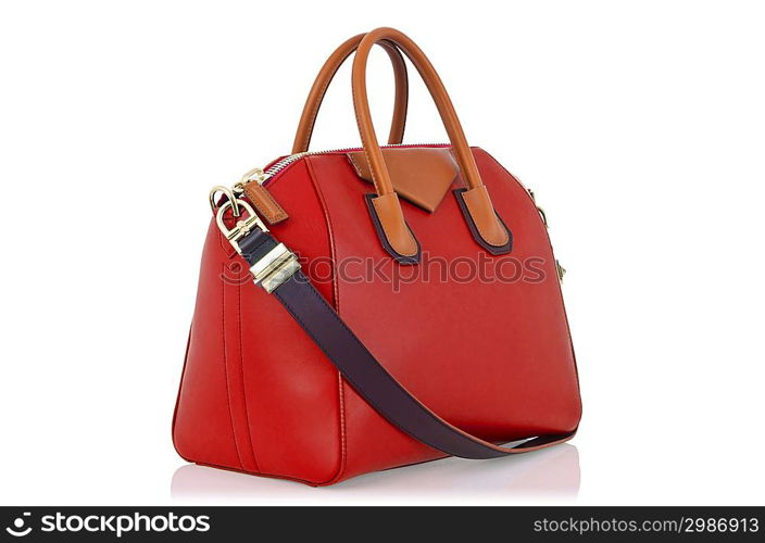 Elegant woman bag isolated on white