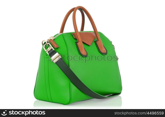 Elegant woman bag isolated on white