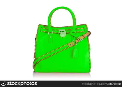 Elegant woman bag isolated on white