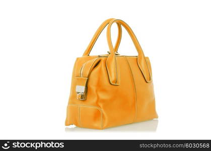 Elegant woman bag isolated on white