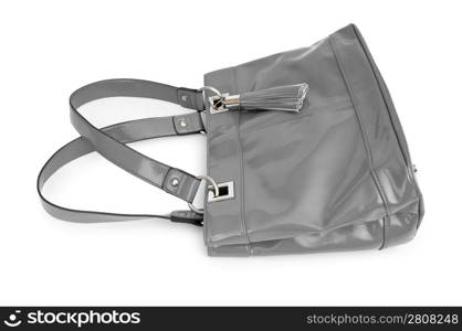 Elegant woman bag on white