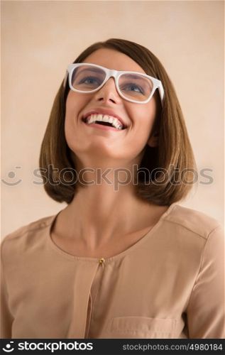 Elegant woman with glasses