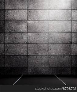 Elegantly designed concrete wall with gradient background 3d illustrated