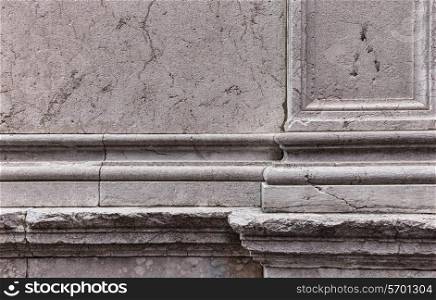 Element of the old stone facade Italian house
