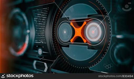 Elements for HUD interface. Technology background.Futuristic user interface.. Elements for HUD interface. Illustration for your design. Technology background.Futuristic user interface.