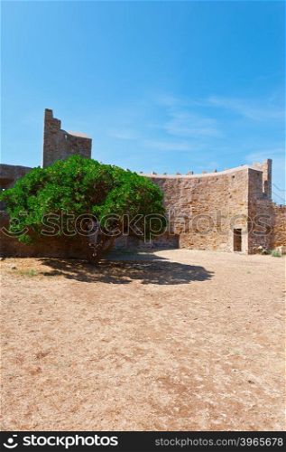 Elements of a Typical Medieval Fortress in Tuscany, Italy