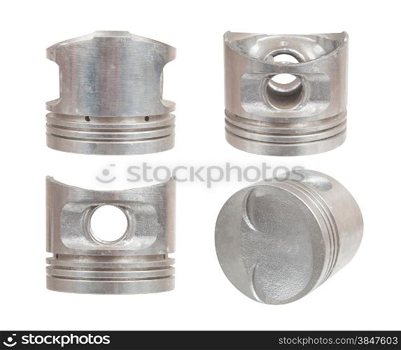 elements of engine car the pistons, isolated on white background