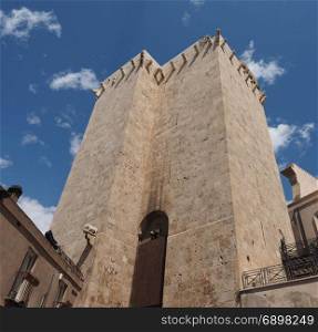 Elephant tower in Cagliari. Torre dell Elefante (meaning Tower of the Elephant) in Cagliari, Italy