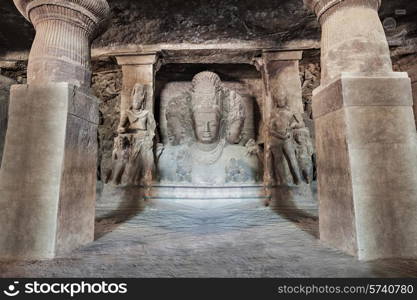 Elephanta Island caves near Mumbai in Maharashtra state, India