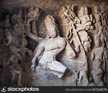 Elephanta Island caves near Mumbai in Maharashtra state, India