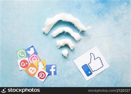 elevate view social media icon wifi symbol