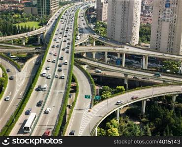 Elevated highway in shanghai