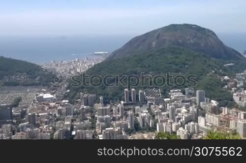 Elevated panoramic view of Rio de Janeiro, Brazil