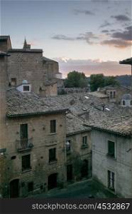 Elevated view of buildings, Orvieto, Terni Province, Umbria, Italy