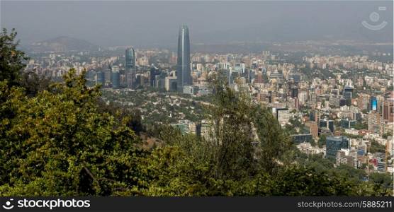 Elevated view of the city, Santiago, Santiago Metropolitan Region, Chile