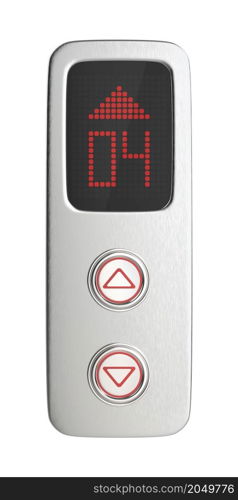 Elevator call panel with up and down buttons