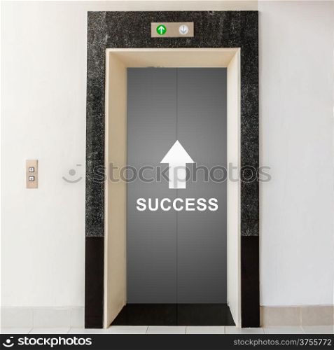 elevator with way to success, business conceptual