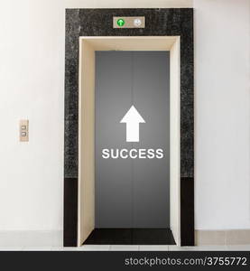 elevator with way to success, business conceptual