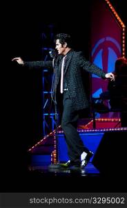 Elvis Presley impersonator performing in Branson, Missouri, U.S.Ao