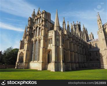 Ely Cathedral (formerly church of St Etheldreda and St Peter and Church of the Holy and Undivided Trinity) in Ely, UK. Ely Cathedral in Ely