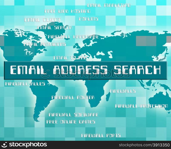 Email Address Search Representing Send Message And E-Mail