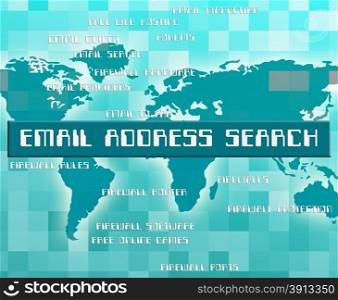 Email Address Search Representing Send Message And E-Mail