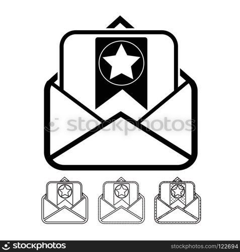 email and mail icon vector