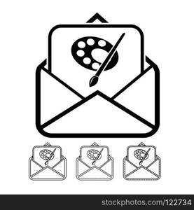 email and mail icon vector