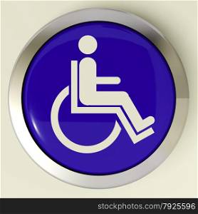 Email Button For Sending Message Over Internet. Disabled Button Showing Wheelchair Access Or Handicapped
