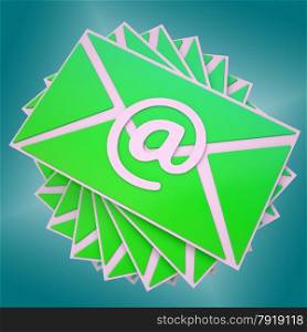 Email Envelope Showing Communication Worldwide Through WWW
