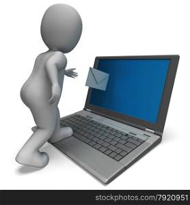 Email From Laptop Shows E-mail Correspondence And Mailing
