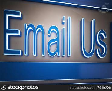 Email Us Button Showing Customer Service And Support