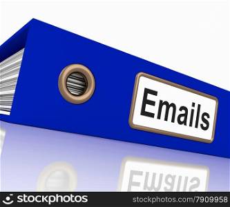 Emails File Showing Contacts and Correspondence. Emails File Shows Contacts and Correspondence