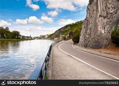 Embankment of the River Meuse in the Belgian City of Dinant
