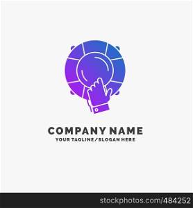 emergency, guard, help, insurance, lifebuoy Purple Business Logo Template. Place for Tagline.. Vector EPS10 Abstract Template background